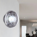 Traditional silver clear crystal bubble wall light bedroom sconce