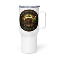 Travel mug with a handle