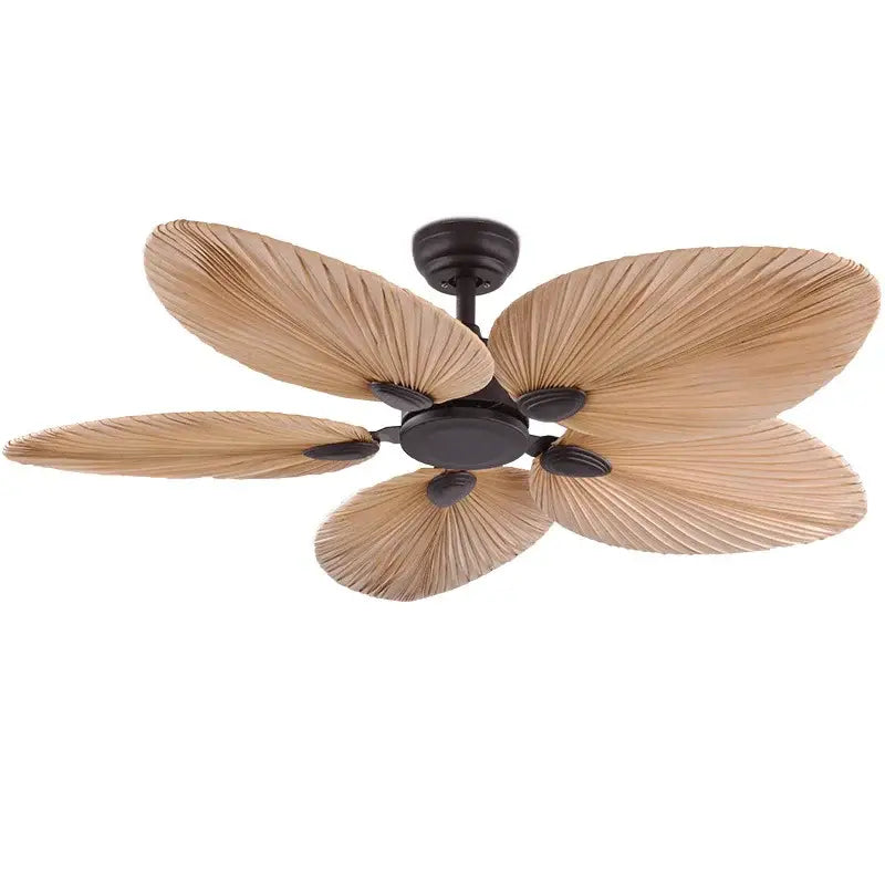 Tropical bronze and brown leaf ceiling fan living room led ceiling fan