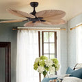 Tropical bronze and brown leaf ceiling fan living room led ceiling fan