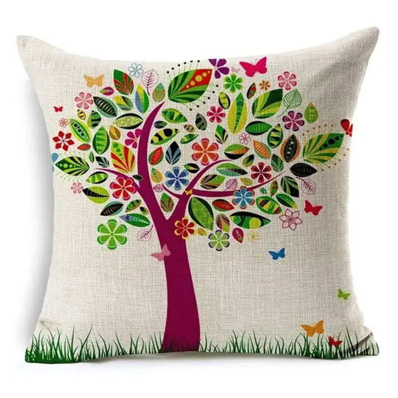 Tropical green leaves decorative cushion cover living room home decor