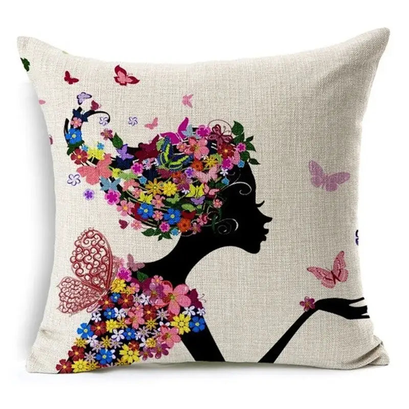 Tropical green leaves decorative cushion cover living room home decor