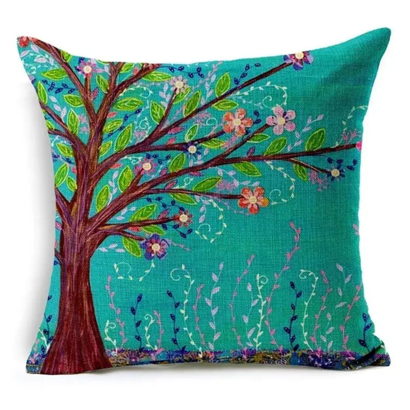 Tropical green leaves decorative cushion cover living room home decor
