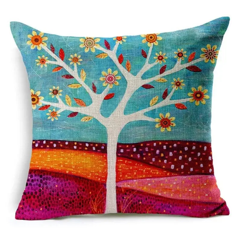Tropical green leaves decorative cushion cover living room home decor
