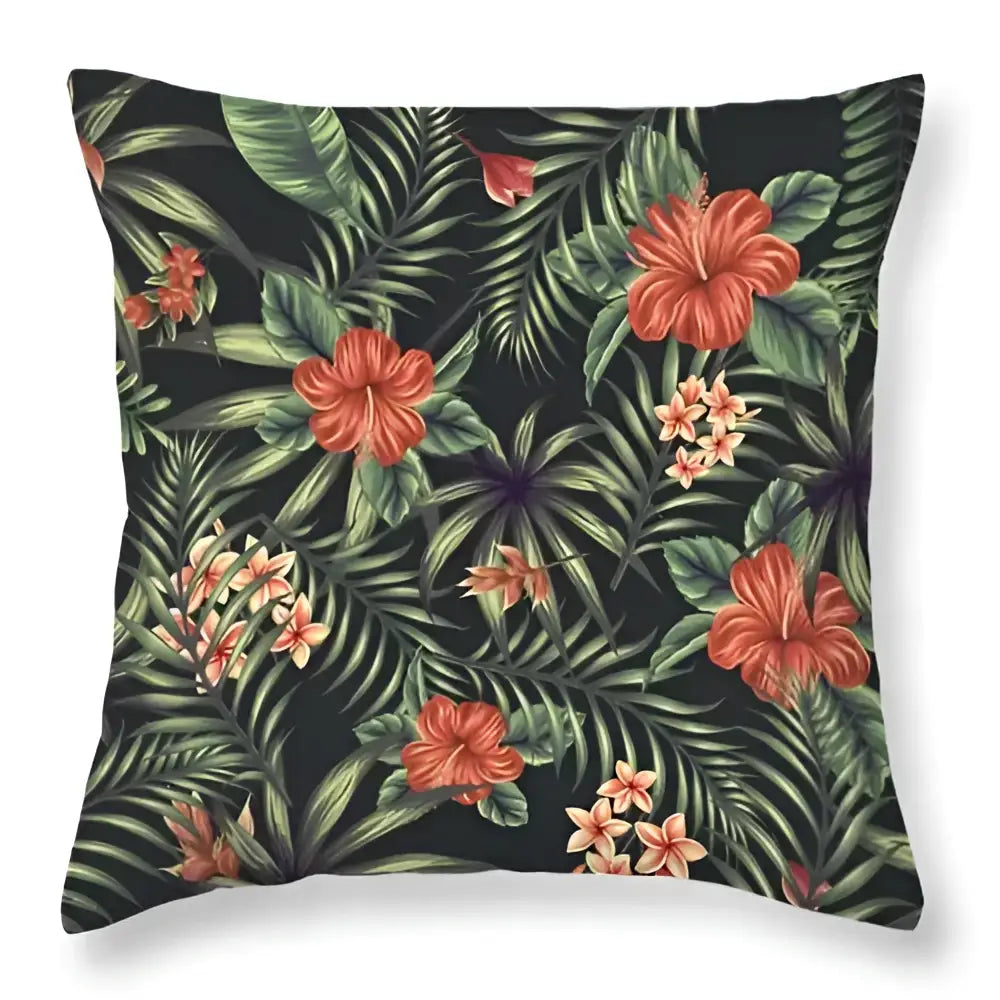 Tropical green leaves decorative cushion cover living room home decor