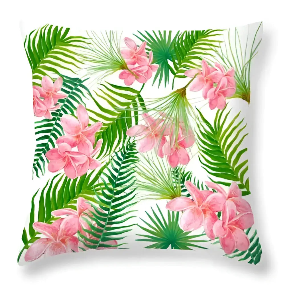 Tropical green leaves decorative cushion cover living room home decor
