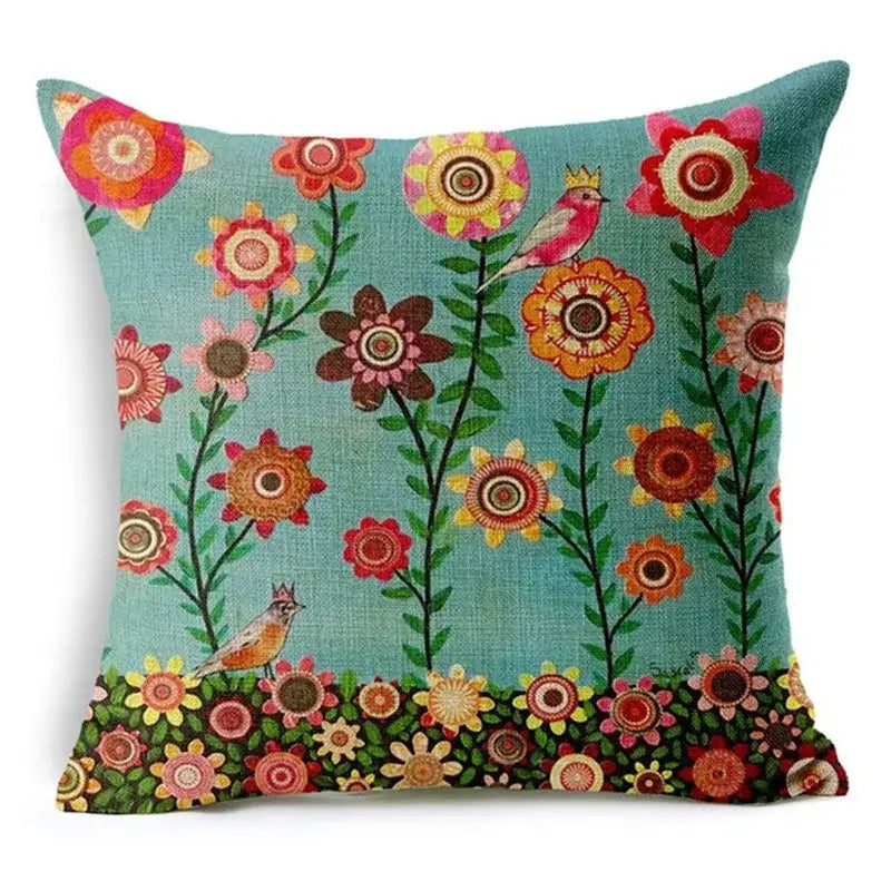 Tropical green leaves decorative cushion cover living room home decor