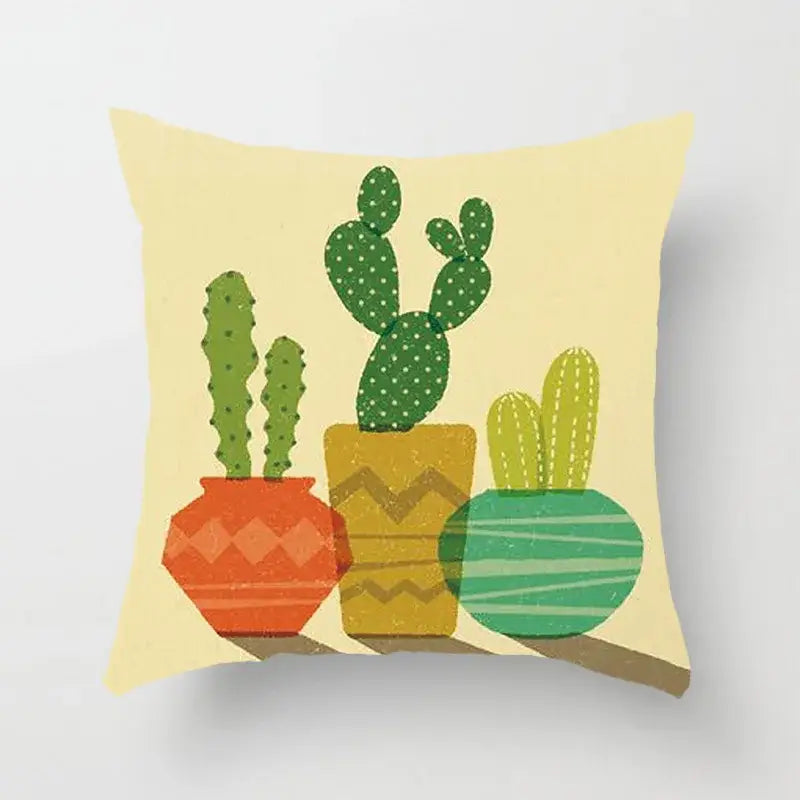Tropical green leaves decorative cushion cover living room home decor