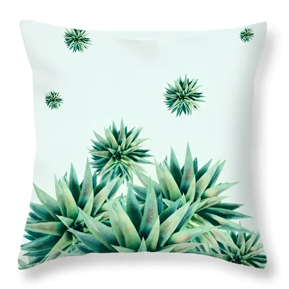 Tropical green leaves decorative cushion cover living room home decor