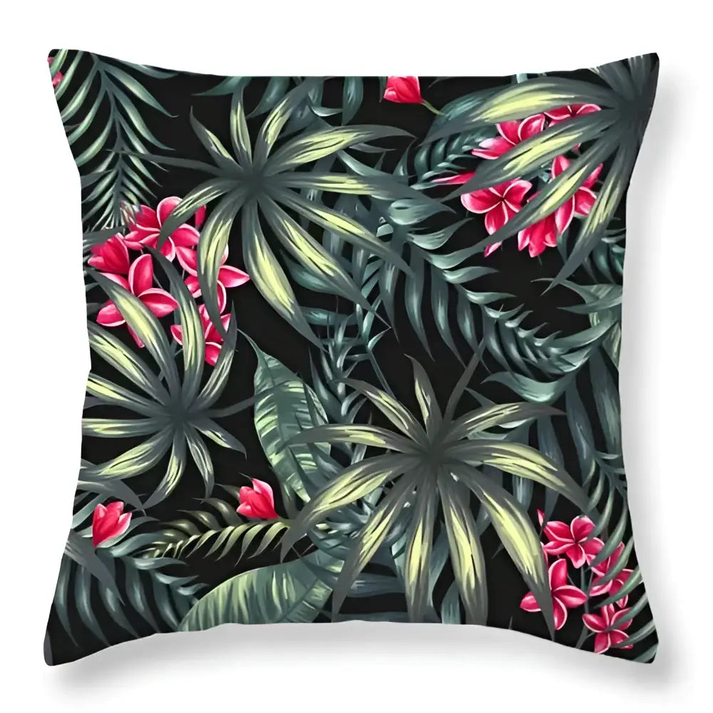 Tropical green leaves decorative cushion cover living room home decor