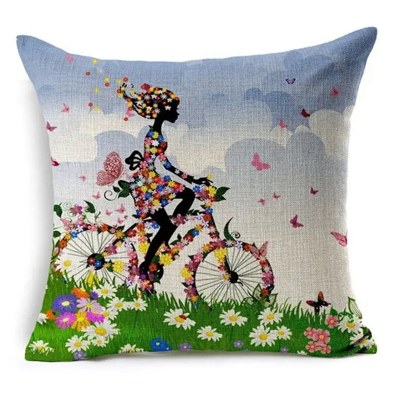 Tropical green leaves decorative cushion cover living room home decor