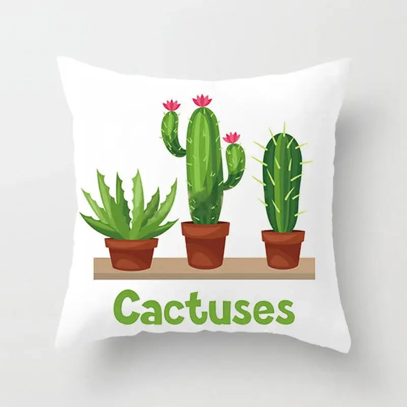 Tropical green leaves decorative cushion cover living room home decor