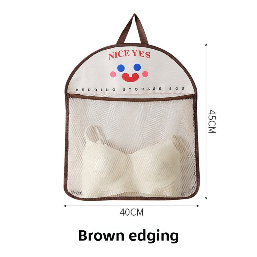 Socks storage hanging bag, underwear bag behind the door, mesh bag hanging fabric bag, dormitory wardrobe side side storage mesh bag