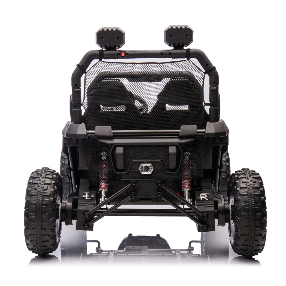 Two-Seater Kids Ride-On with Parental Remote Control, Rear Searchlight, and Bluetooth MP3 for Ages 3+