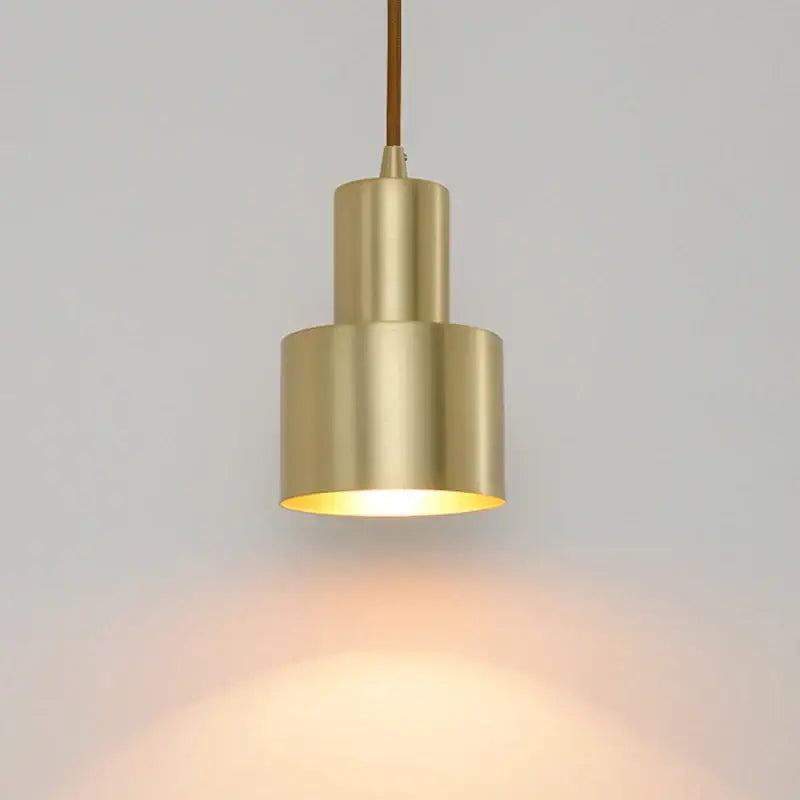Two tier brass finish led pendant light for dining room