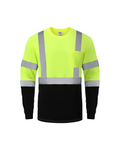Kiwi High Visibility ANSI/ISEA 107-2020, Type R, Class 3 Two Tone Neon Long Sleeve Safety Shirt [R73100]
