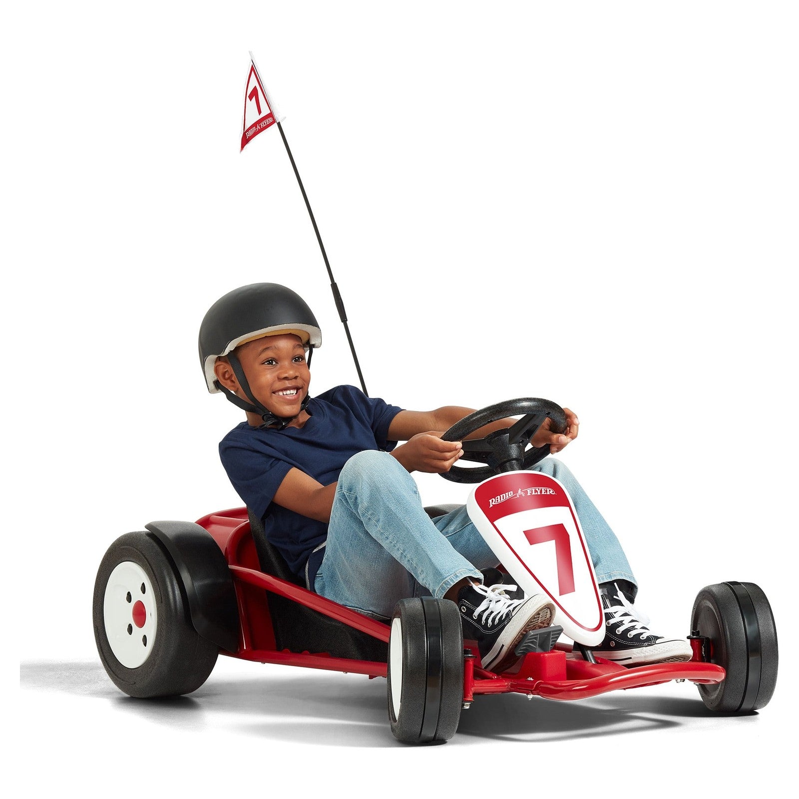 24-Volt Battery-Powered Outdoor Ride-On Go-Kart Toy for Ages 3-8 with Max Speed