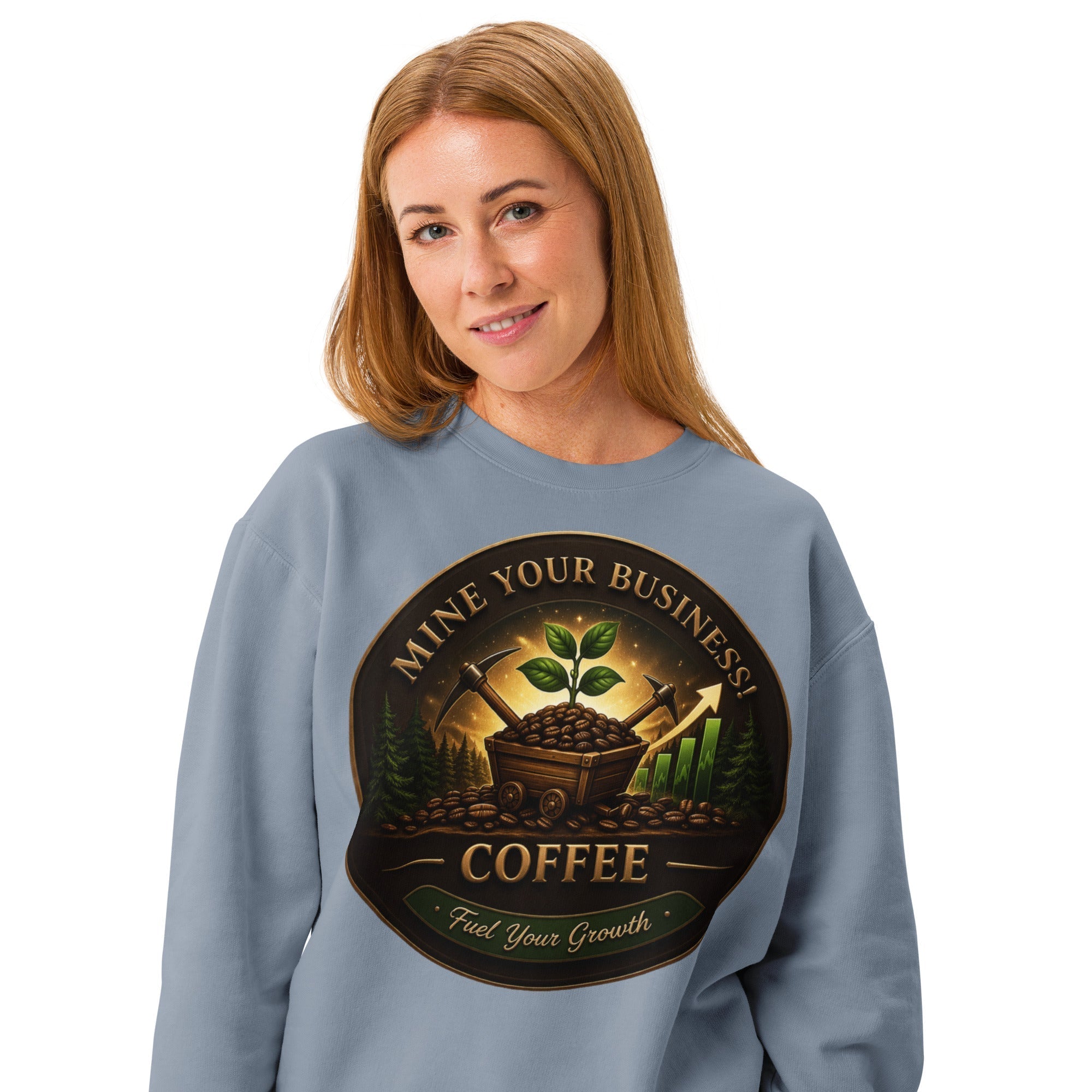 Unisex garment-dyed fleece crewneck sweatshirt