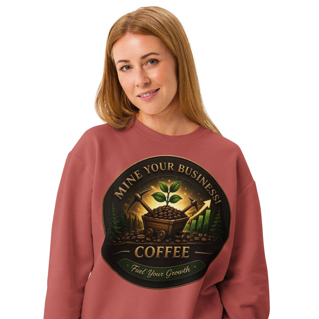 Unisex garment-dyed fleece crewneck sweatshirt