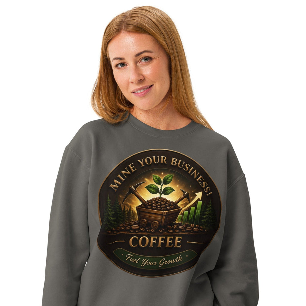Unisex garment-dyed fleece crewneck sweatshirt