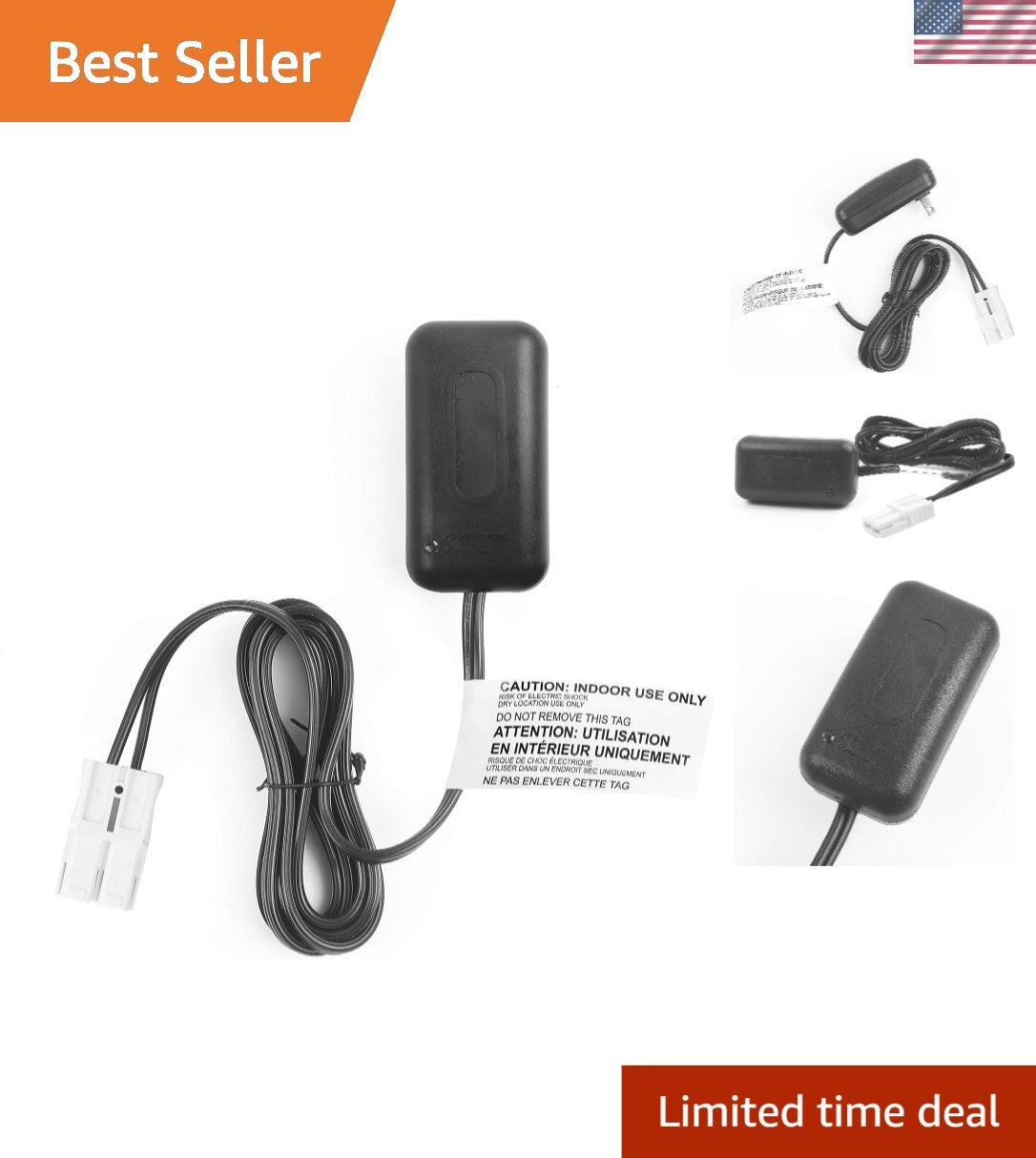 12V Universal Charger for Kids Ride-On Cars with Music Plug and Quick Charge Feature