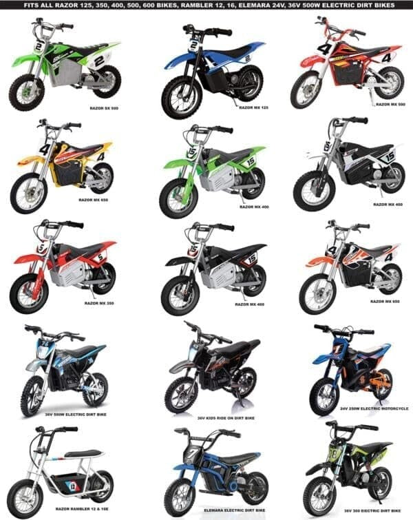 Adjustable Training Wheels Universal Fit for Razor MX125 to MX650 Models