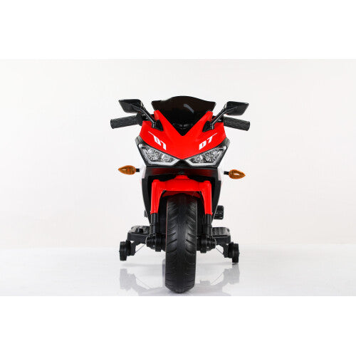 Kids 12V Electric Ride-On Dirt Bike with Training Wheels