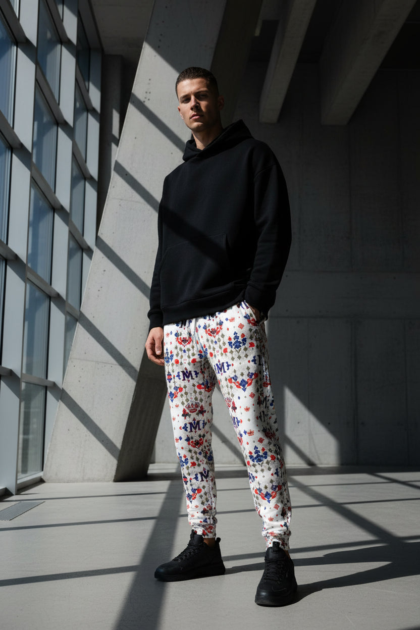Munsieur Urban Streetwear Joggers with Luxe Pattern