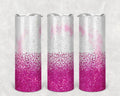 Pink Glitter 20 oz Skinny Tumbler