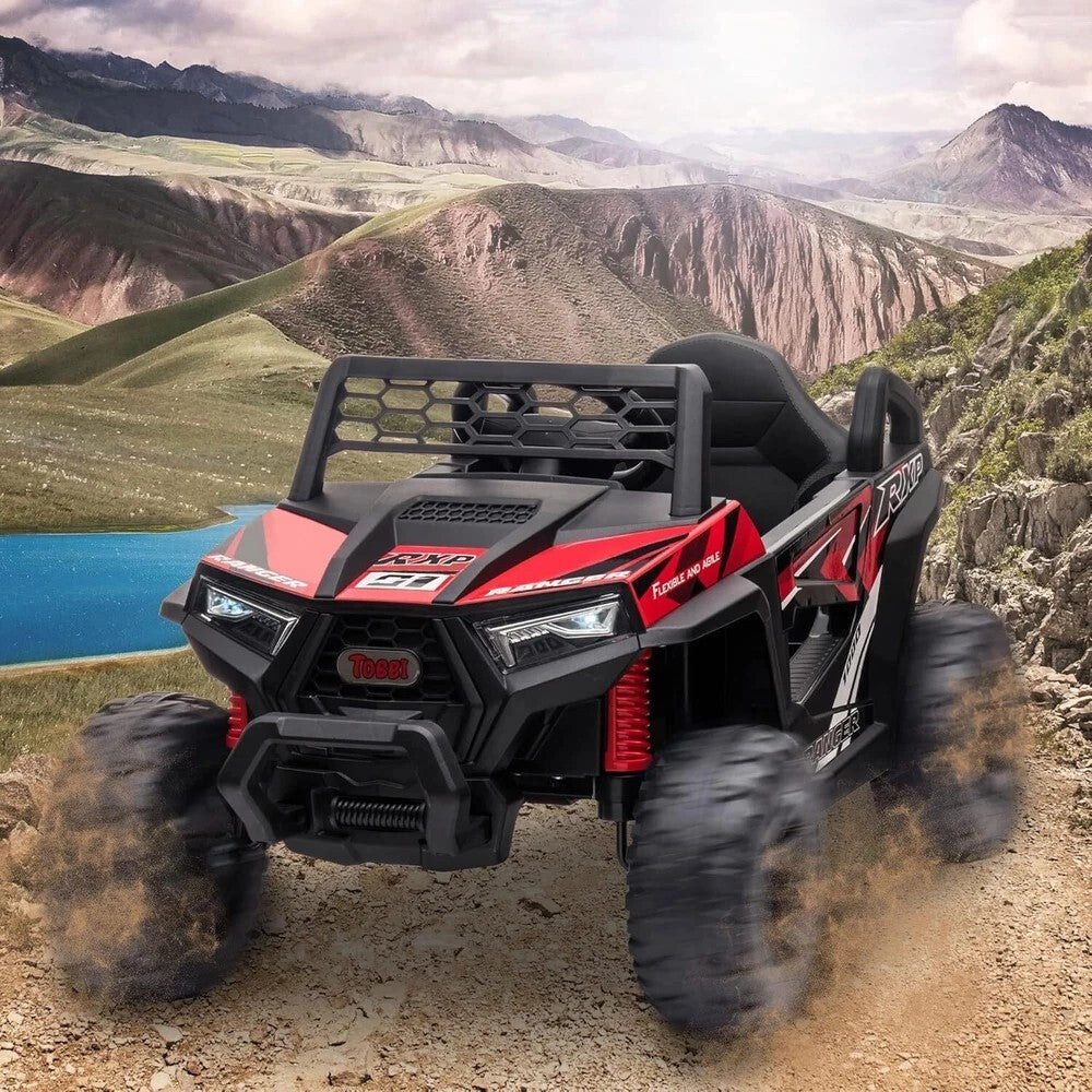 Vehículo eléctrico todoterreno UTV 12V para niños con función de avance y retroceso