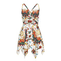 Munsieur Luxury All-Over Print Dress with Handkerchief Hem