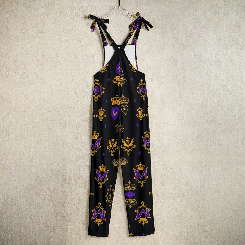 Munsieur Luxury Graphic Patterned Jumpsuit with Ties