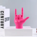 Vibrant abstract hand love sculpture living room rock gesture decor