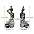 Vibrant african black woman candlestick – living room exotic decor