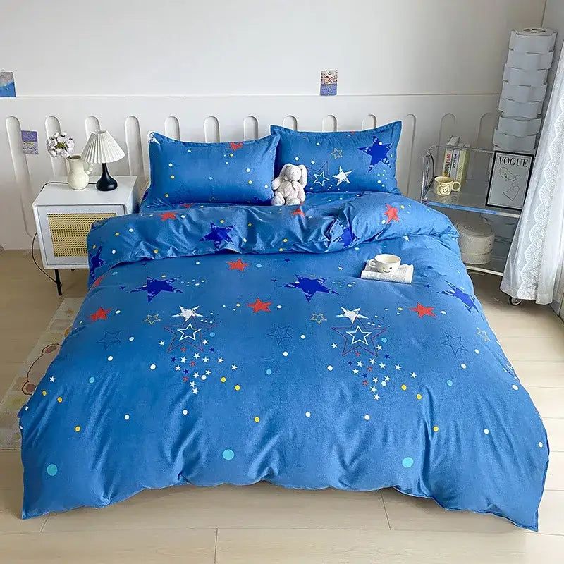 Vibrant floral leaf duvet cover bedding set – bedroom decor