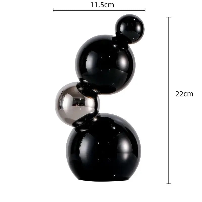 Vibrant glossy crystal bubble decor spheres – living room glass art