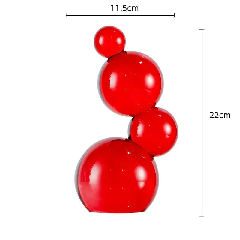 Vibrant glossy crystal bubble decor spheres – living room glass art