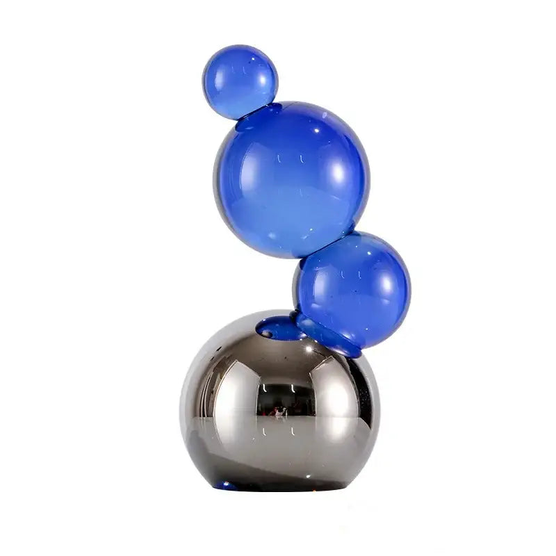 Vibrant glossy crystal bubble decor spheres – living room glass art