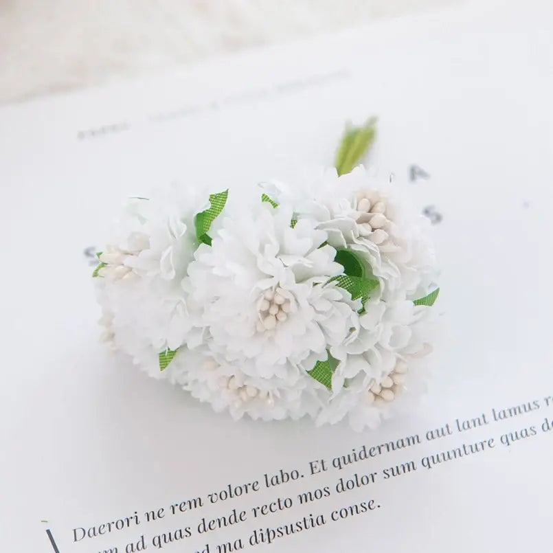 Vibrant multicolor carnation stamen silk flowers living room decor