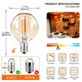 Vintage amber glass 25pcs g40 led string lights for patio and garden