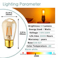 Vintage amber glass dimmable e27 led edison bulb 10-pack dining room
