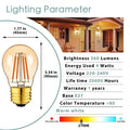 Vintage amber glass led filament bulb dining room 10 pack dimmable