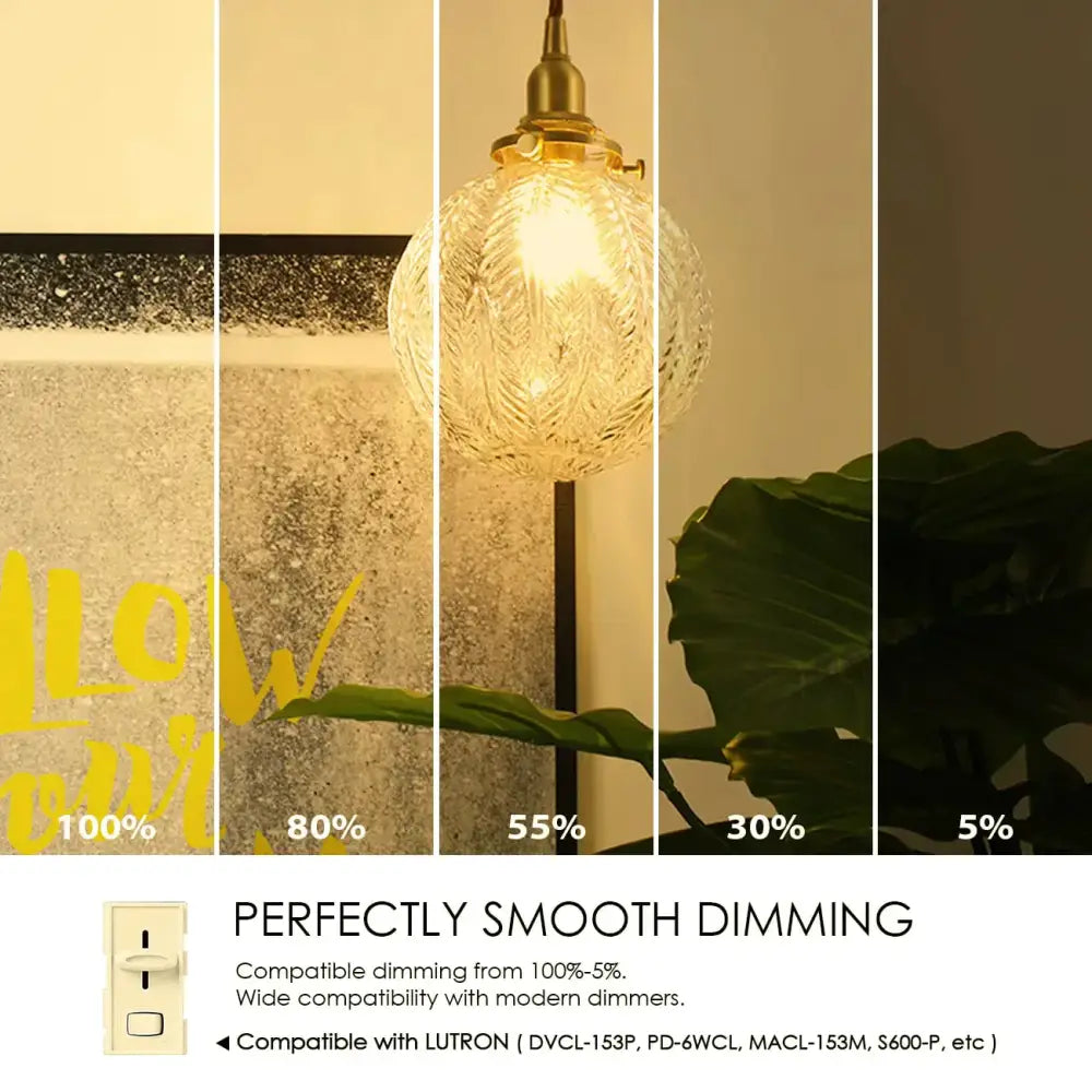 Vintage amber glass led filament bulb dining room 10 pack dimmable