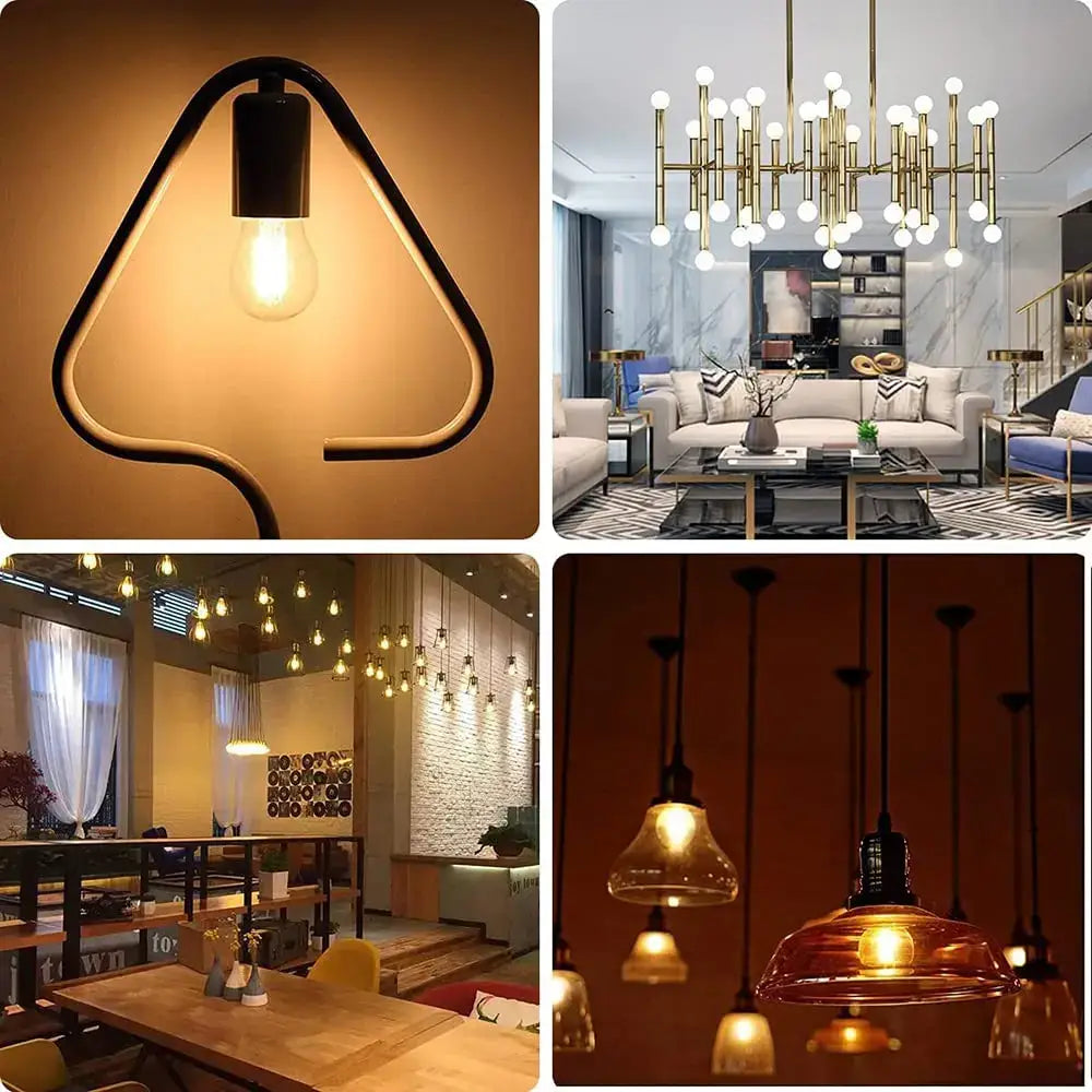 Vintage amber glass led filament bulb dining room 10 pack dimmable