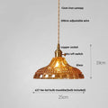 Vintage amber glass led pendant light kitchen hanging lamp