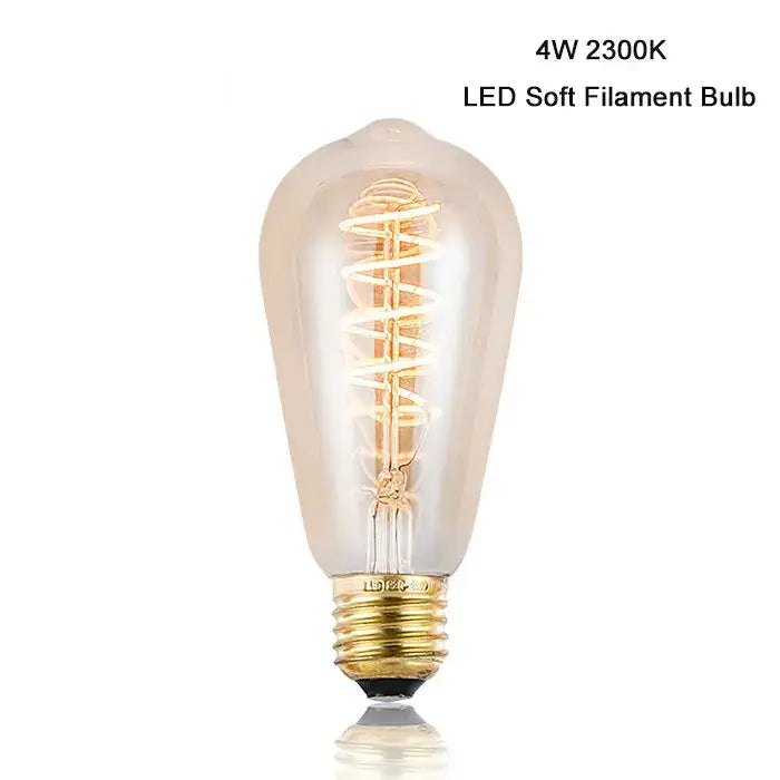 Vintage amber warm led spiral filament bulb living room edison light
