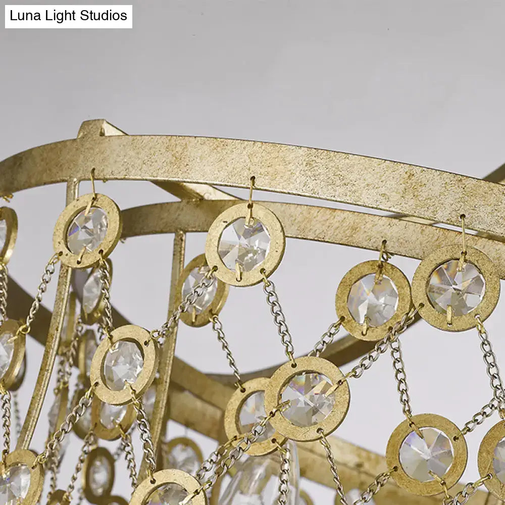 Vintage antique brass crystal wall sconce – bedroom e12 e14 light