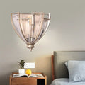 Vintage antique brass glass wall sconce bedroom 110v-120v light