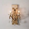 Vintage antique gold and dark purple wall lamp bedroom sconce