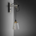 Vintage bell wall lamp with black & white finish for bedroom